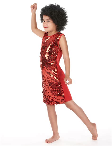 Déguisement Disco Fille Rouge à Paillettes Deguise Toi Achat De