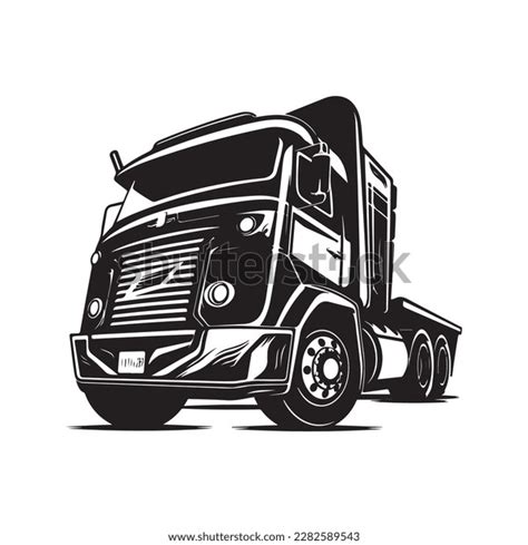 Truck Logo Concept Black White Color Stock Vector (Royalty Free ...