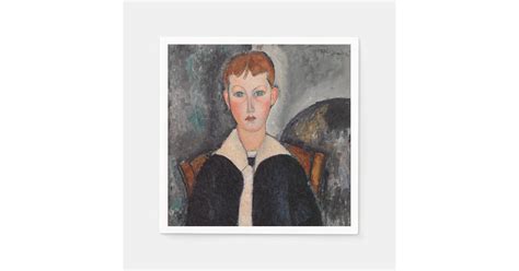 Amedeo Modigliani Boy In Sailor Suit Napkin Zazzle