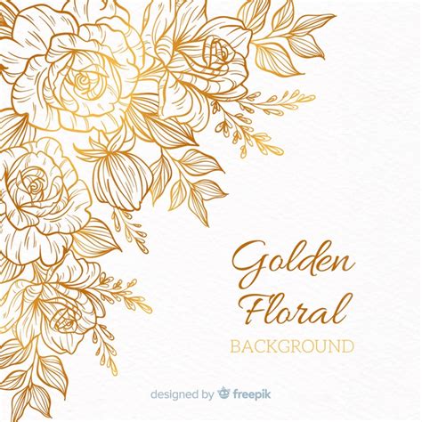 234 Gold Floral Background Picture - MyWeb