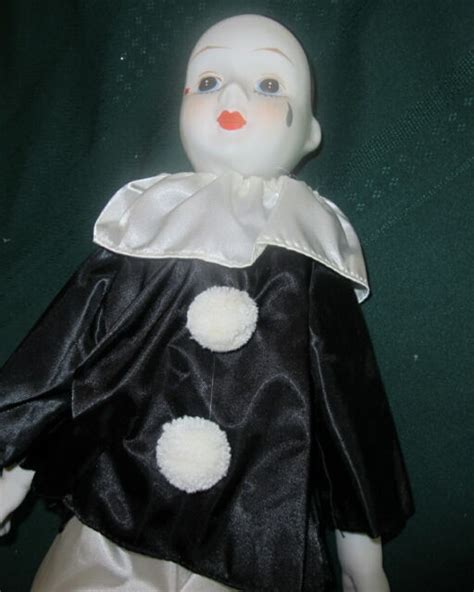 Pierrot Mime Clown Doll Porcelain Head Hands Feet Vintage 17 Inches Ebay