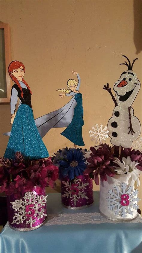 Disney Frozen Theme Centerpiece Choice Of Anna Elsa Or Olaf Elegant