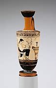 Attributed To The Icarus Painter Terracotta Lekythos Oil Flask