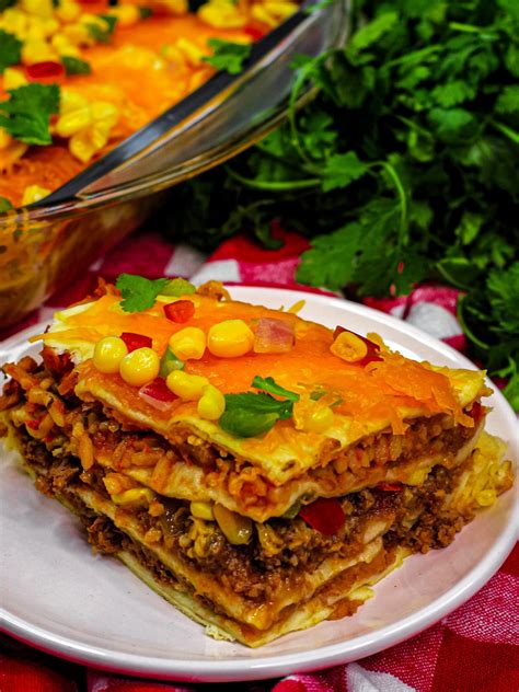 Layered Mexican Tortilla Casserole Sweet Peas Kitchen