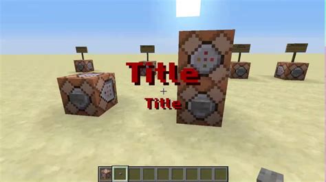 Title Subtitle Tellraw And Say Minecraft Command Block Tutorial 4