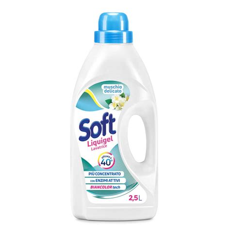 Soft Detergente Lavatrice Muschio Bianco Con Enzimi 2500 Ml