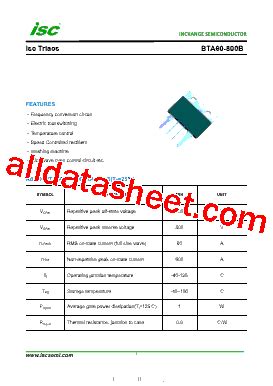 Bta B Datasheet Pdf Inchange Semiconductor Company Limited