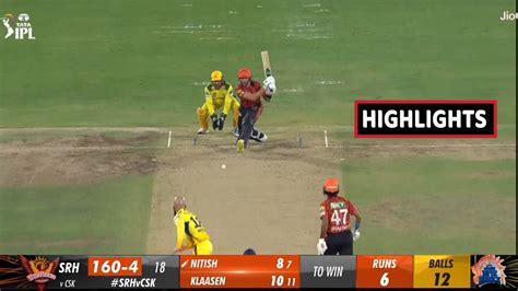 Chennai Super Kings Vs Sunrisers Hyderabad Ipl 2024 Match 18