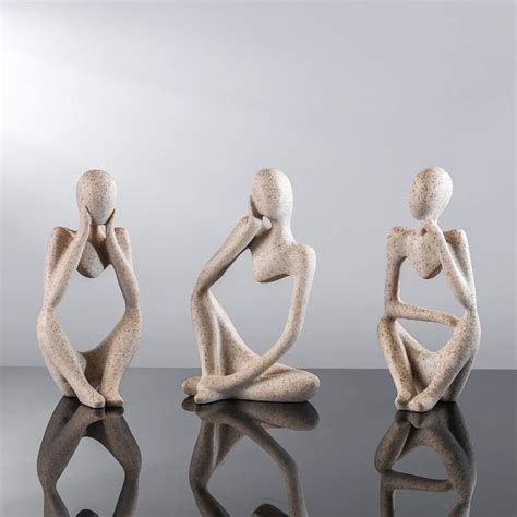 Thinker Statues And Sculptures Sandstone Resin Thinker Ornaments