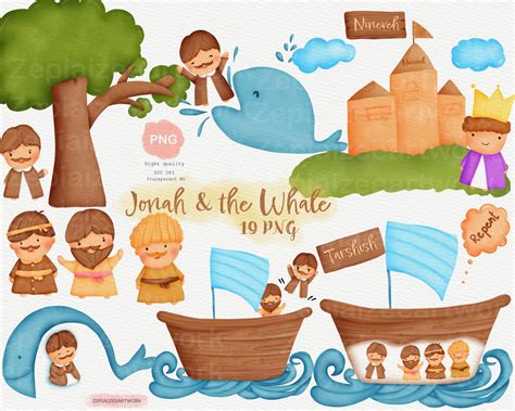 Jonah And The Whale Clipart