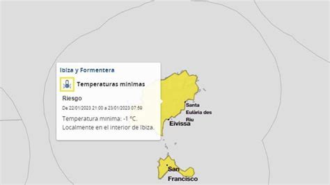 EL TIEMPO EN IBIZA Y FORMENTERA Alerta Amarilla Por Temperaturas