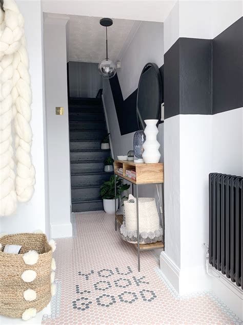 Revamp Restyle Reveal Monochrome Hallway Makeover Lust Living