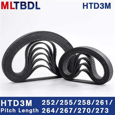 HTD 3M Timing Belt 252 255 258 261 264 267 270 273mm 6 9 10 15mm