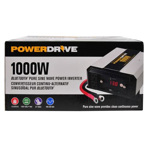 Road Pro Powerdrive 1000 Watt Bluetooth Pure Sine Wave Power Inverter