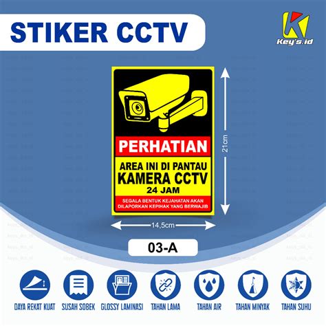 Jual Sticker Stiker Cctv Stiker Pengawasan Cctv Stiker Cctv Jam