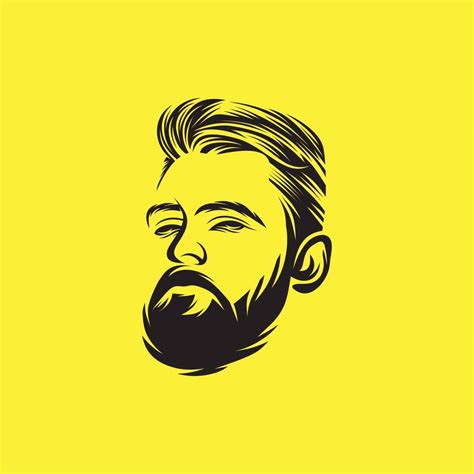 Beard man logo design vector illustration 11849720 Vector Art at Vecteezy