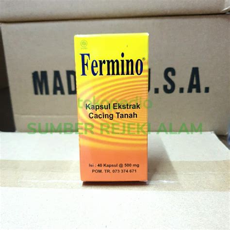 Jual Fermino Kapsul Ekstrak Cacing Tanah 40 Kapsul Obat Tifus Jakarta