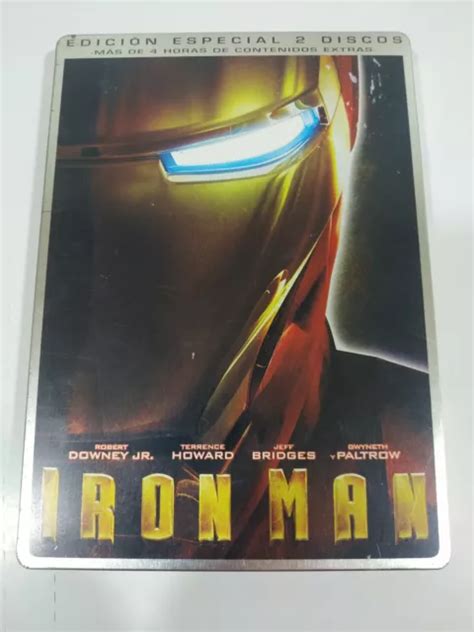 Iron Man Robert Downey Jr Marvel Steelbook Dvd Extras Espagnol