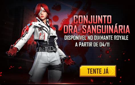 DIAMANTE ROYALE NOVO CONJUNTO DRA SANGUINÁRIA Mania Free Fire