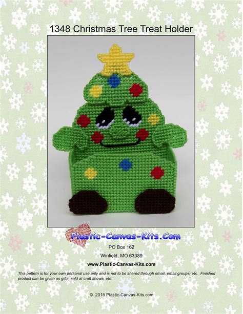 Christmas Tree Treat Holder Plastic Canvas Pattern Pdf Etsy