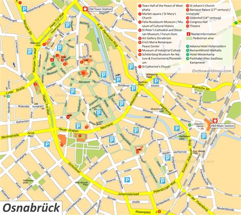 Osnabrück Tourist Map Ontheworldmap