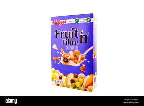 Fruit N Fibre Breakfast Cereal Kelloggs Brand Box Boxed Fiber Product