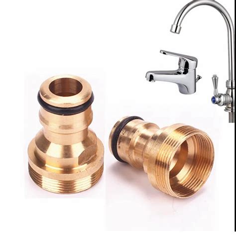 Brass Tap To Hose Connector Garden Water Pipe Quick Adapter Fitting