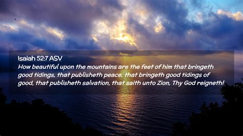 Isaiah 527 Asv Desktop Wallpaper How Beautiful Upon The Mountains