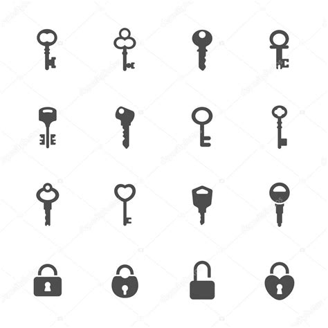 Key Icon Set Stock Vector Image By ©missbobbit 40628111