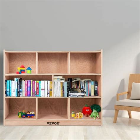 VEVOR Classroom Storage Cabinet Birch Plywood 8-Section Preschool Storage Shelves H Cabinet ...