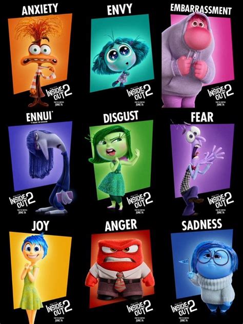 All 9 Individiual Posters Of Inside Out Emotions By Cd324035 On Deviantart