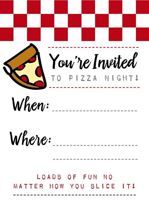 Free Printable Pizza Party Birthday Invitations - Printable Templates