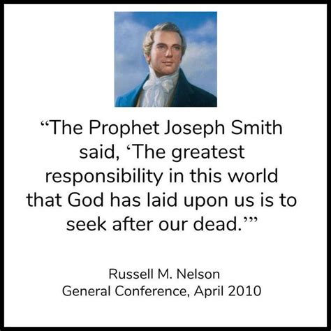 “the Prophet Joseph Smith Said ‘the Greatest Responsibility In This