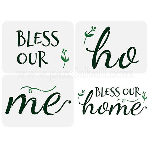 Wholesale Fingerinspire Pcs Bless Our Home Sign Stencil X Cm