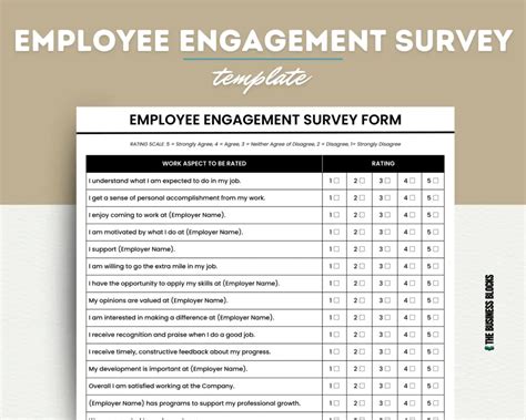 Employee Engagement Survey Template The Business Blocks