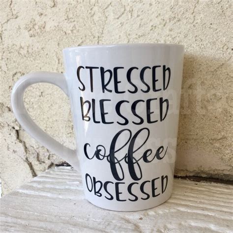 Items Similar To Oz Stressed Blessed Coffee Obsessed Mug Coffee