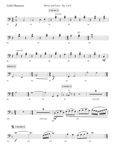 Mercy And Love Choral Anthem SATB Cello Sheet Music PDF Lifeway