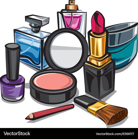 Makeup And Perfumes Royalty Free Vector Image Vectorstock