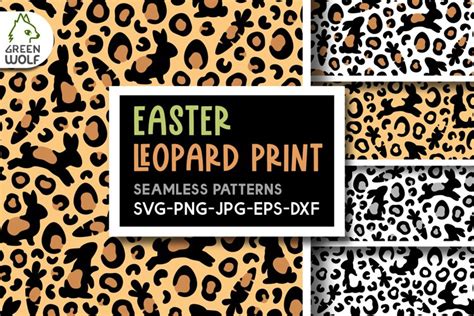 Easter Leopard Print Svg Easter Pattern Svg Bunny Pattern