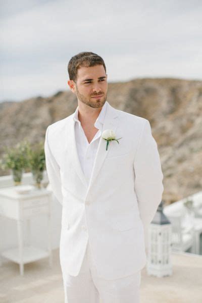 White Groom Suits For Wedding