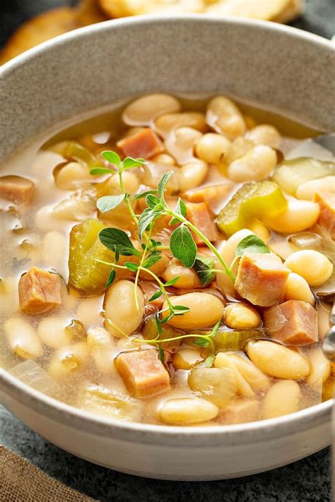 Slow Cooker Ham Bean Soup The Novice Chef