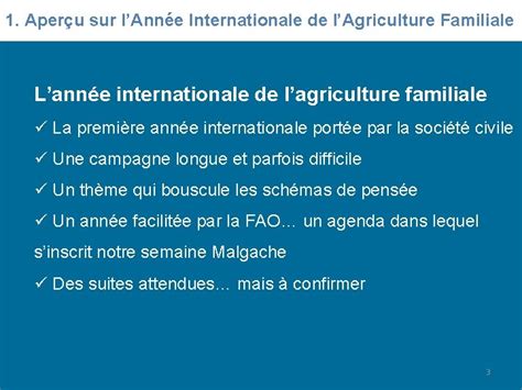 LAgriculture Familiale Une Chance Pour La Plante Et