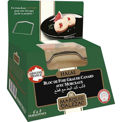 LABEYRIE Bloc De Foie Gras De Canard Avec Morceaux Halal Avec Lyre 6 8