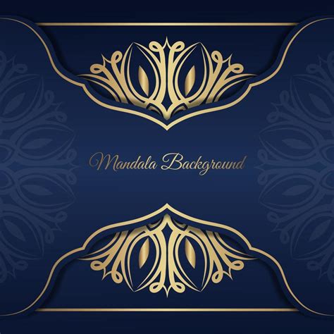 mandala background, blue and gold 11587736 Vector Art at Vecteezy