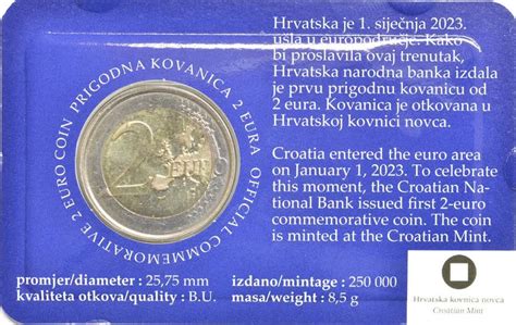 Croazia Commemorativo Introduzione Euro In Croazia