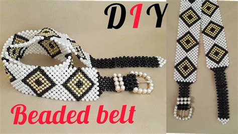 HOW TO MAKE A BEADED BELT Part 1 DIY BEADED BELT HANDMADE BEADED BELT