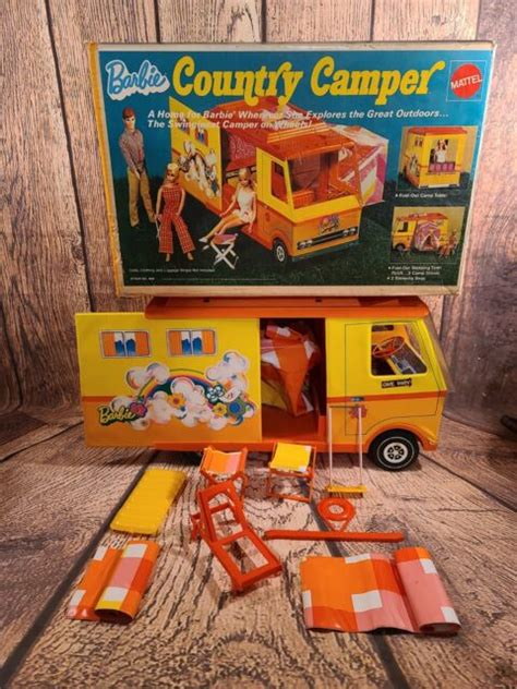 Vintage Rare 1970 Barbie Country Camper Mattel Toy Doll With Box Ebay