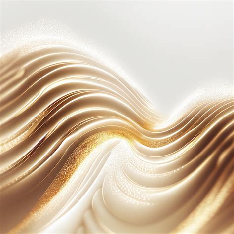 Fondo De Ondas De Oro Blanco Textura Aireada Ondulada De Lujo Ondas