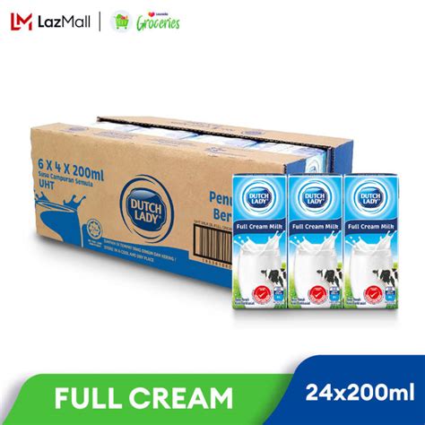 Carton Dutch Lady Purefarm Uht Milk Full Cream Ml X Lazada