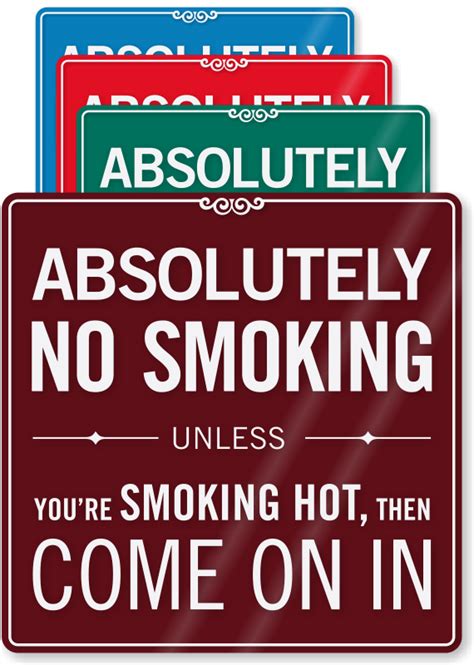 Funny No Smoking Signs | Humorous No Smoking Signs